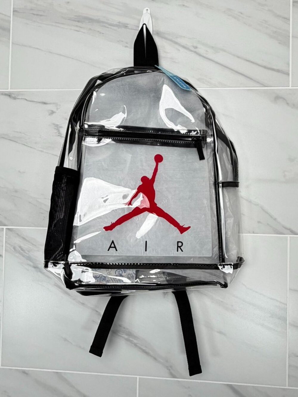 Air Jordan Youth Clear Backpack 'Clear Red' 9A0771-CLR 2pc